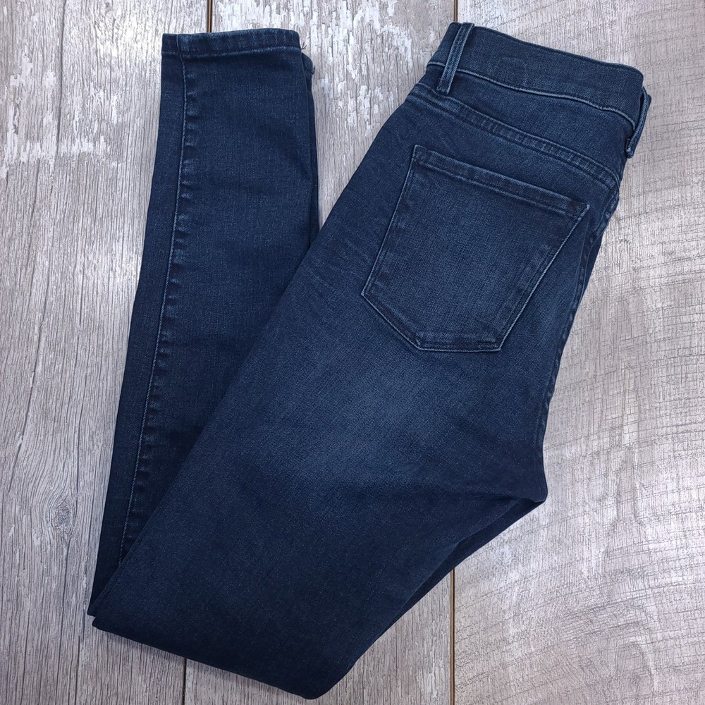 Mott & Bow High Rise Skinny Jeans Womens 28x30 Dark Indigo Blue Stretch Pants
